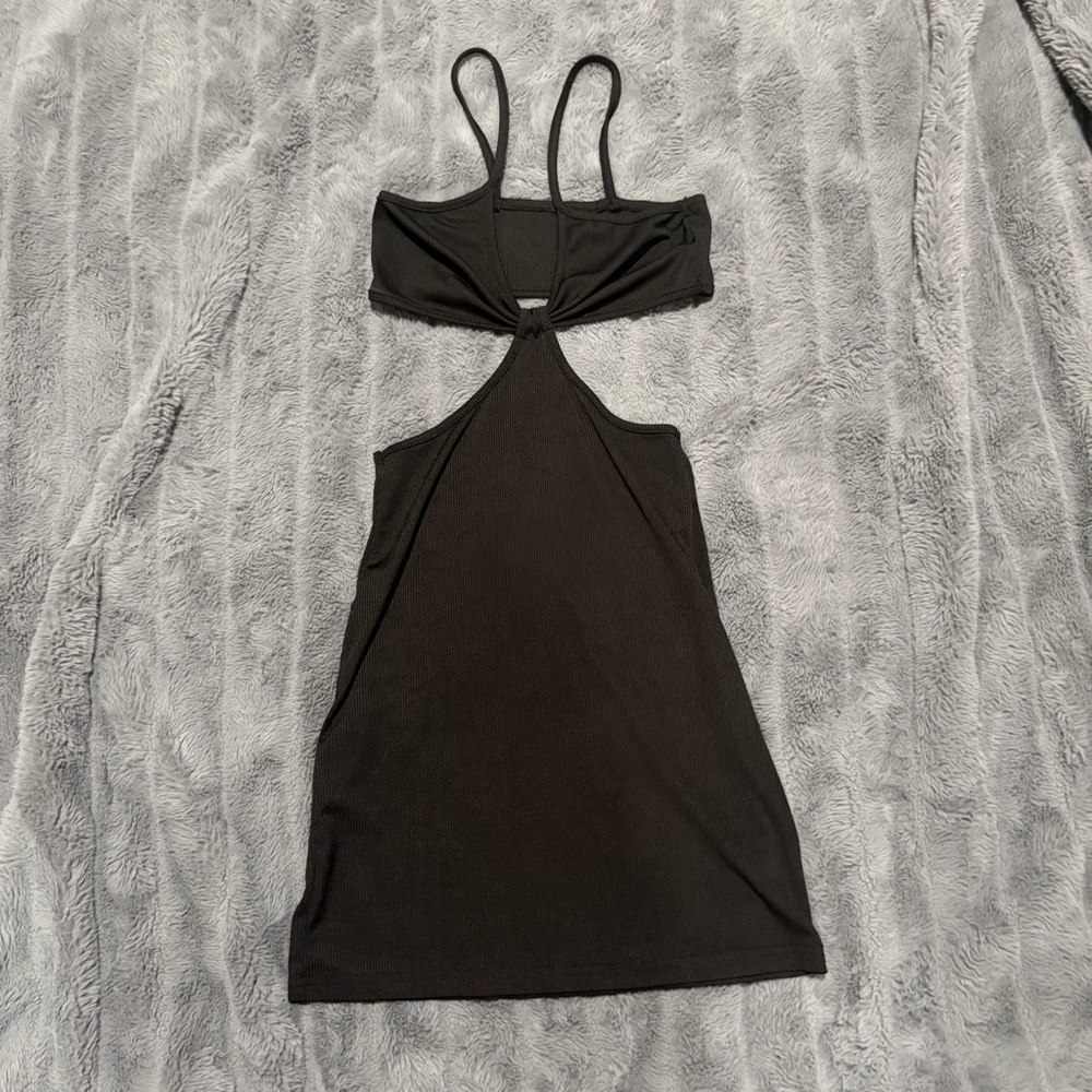 SHEIN Black Cutout Mini Dress